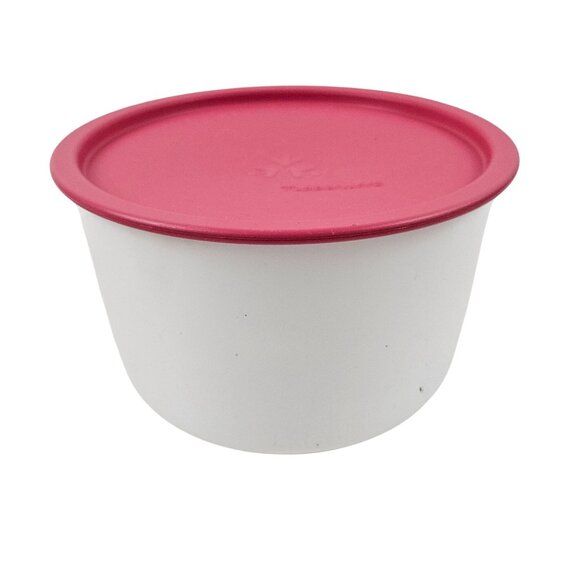 Tupperware One Touch Canister Set of 2 B and D Pink Seals 2710 2708 Food Storage - Picture 3 of 9